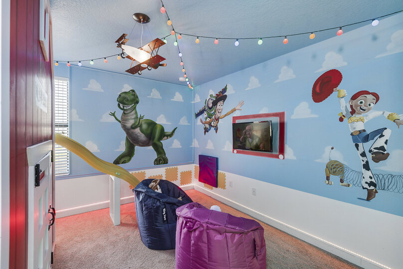 Shrink to the size of a toy in this fun bedroom