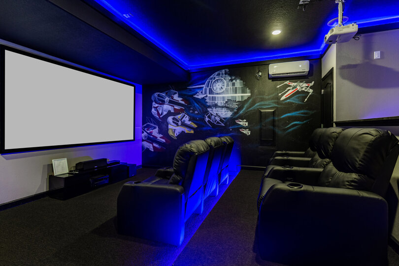 You will be immersed in a film on the 120-inch Projector Screen