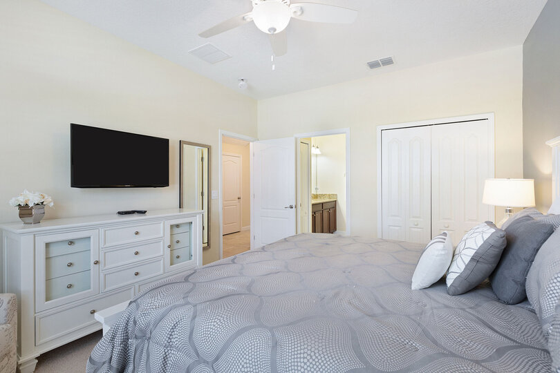 Unwind while watching a movie in bed on the SMART TV