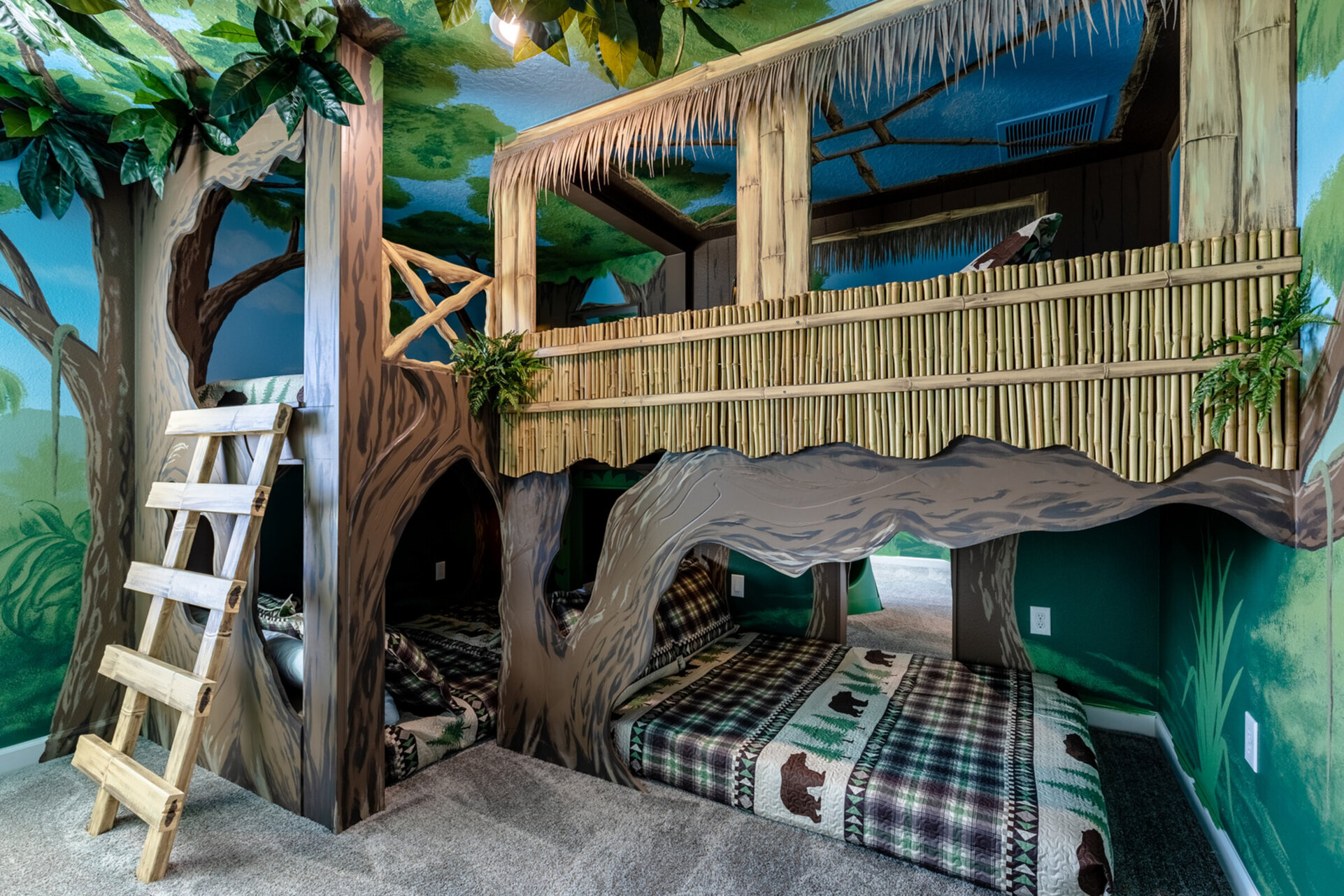 A themed bedroom for your kids to stay at during your vacation