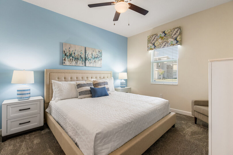 Comfortable king-size bed for you to sleep in during your stay at this villa