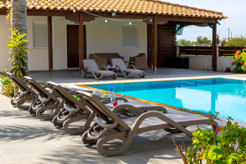 5 Star Villa Cape Greco Palm Oasis - Private Garden Retreat
