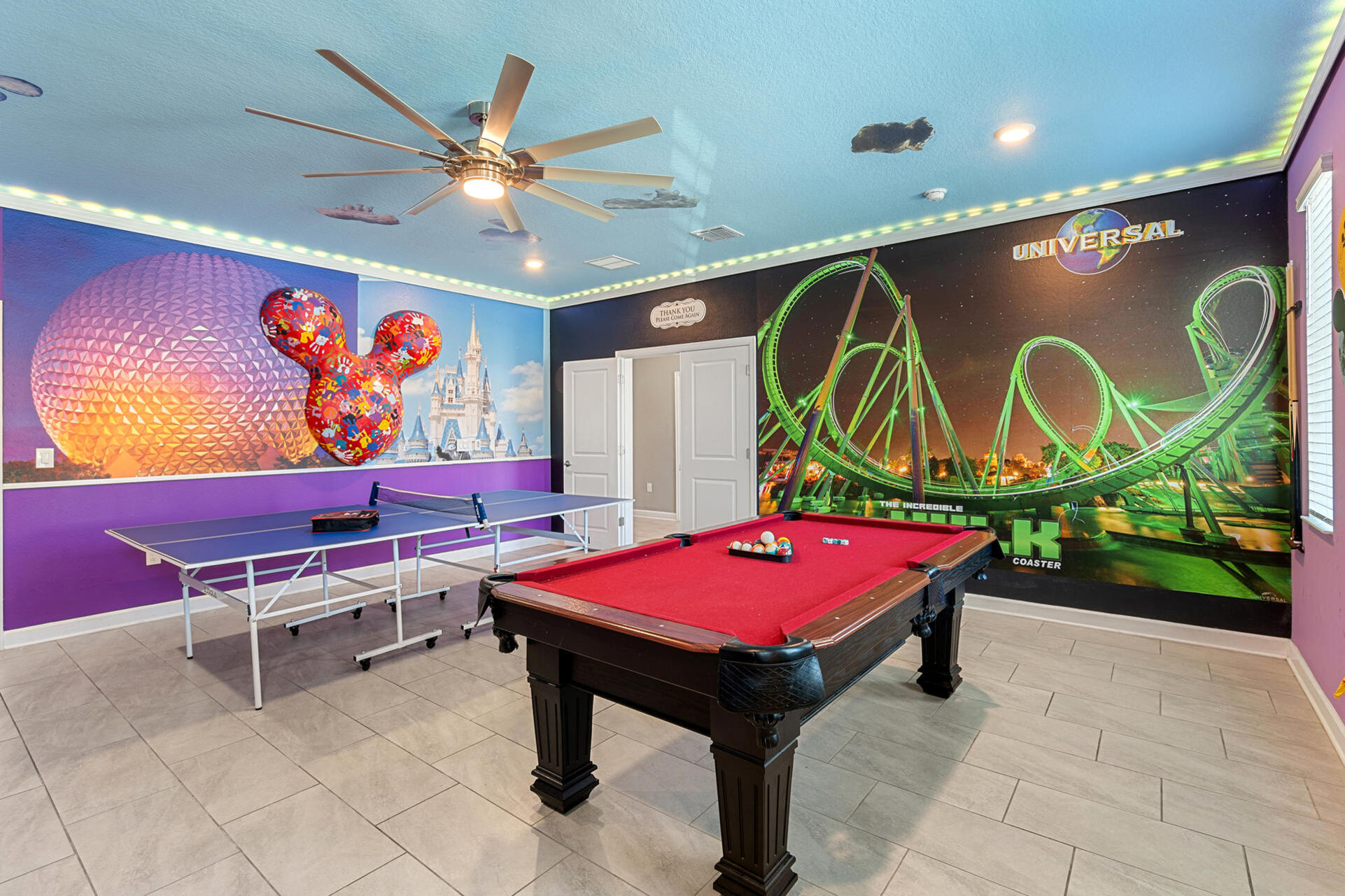 Game Room Pool Table Ping Pong
