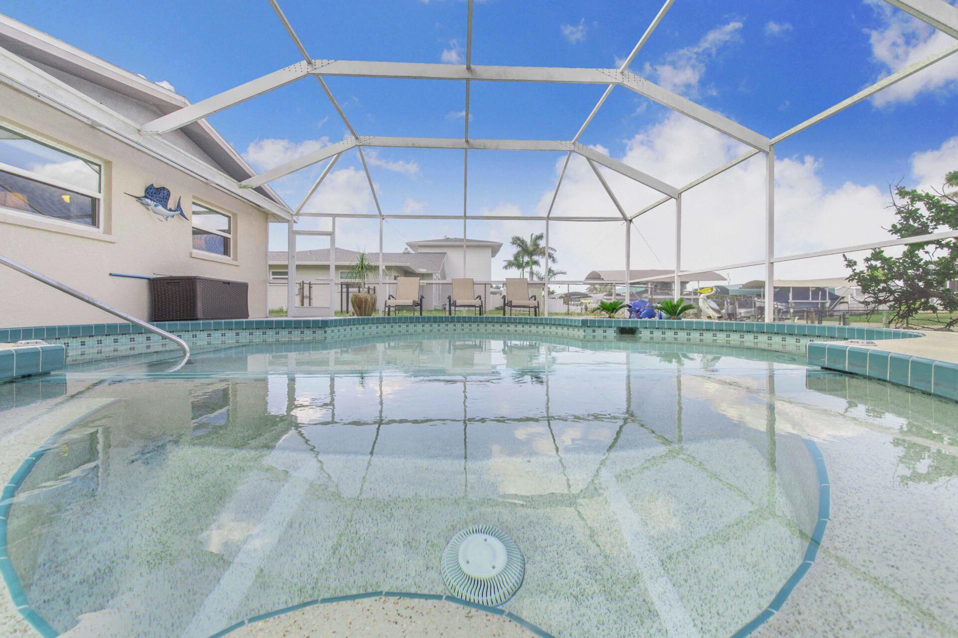 Sparkling pool overlooking the canal. Pool size: 23' x 12' x 5.5'