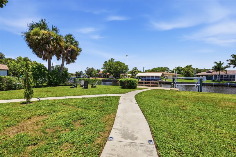 Large fenced yard