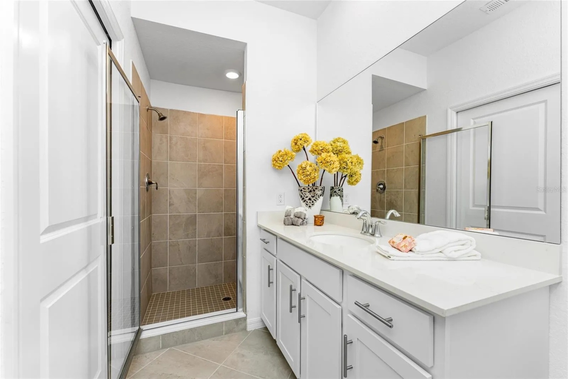 Primary bathroom with walk-in shower