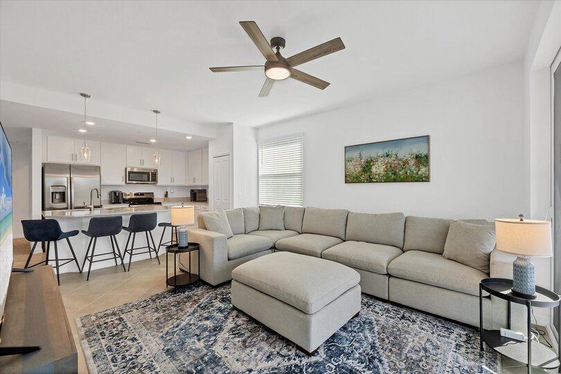 Bright, open living space