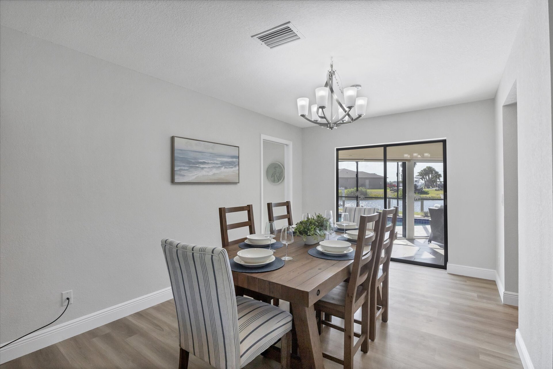 Dinning Table seats 6 with lanai access.
