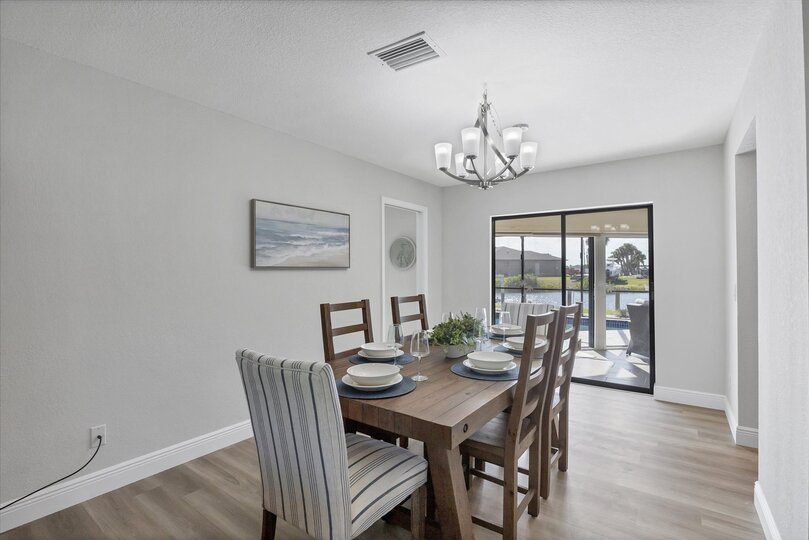 Dinning Table seats 6 with lanai access.