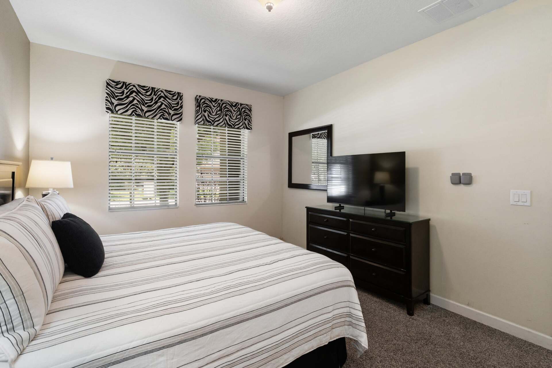 King Suite Bedroom 3 Downstairs Attached Bathroom
43" TV