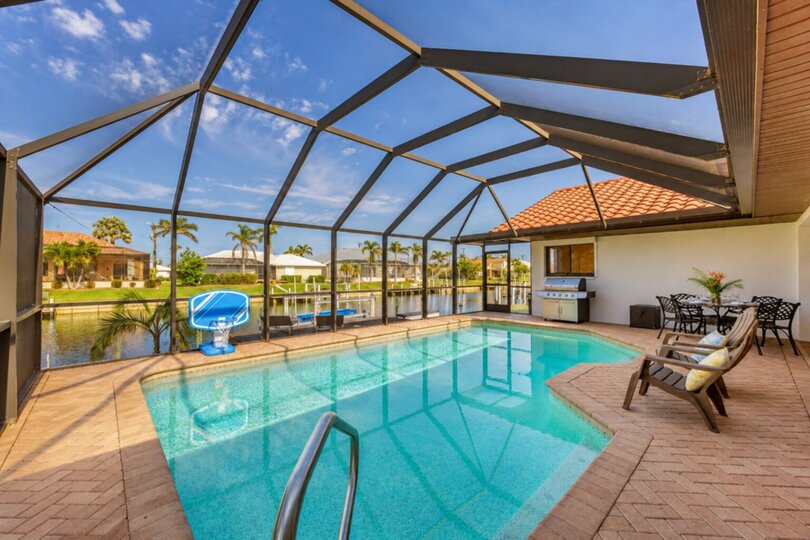 Beautiful 3-Bedroom, 2-Bathroom Canal-front home with Private West facing Pool in Punta Gorda, FL