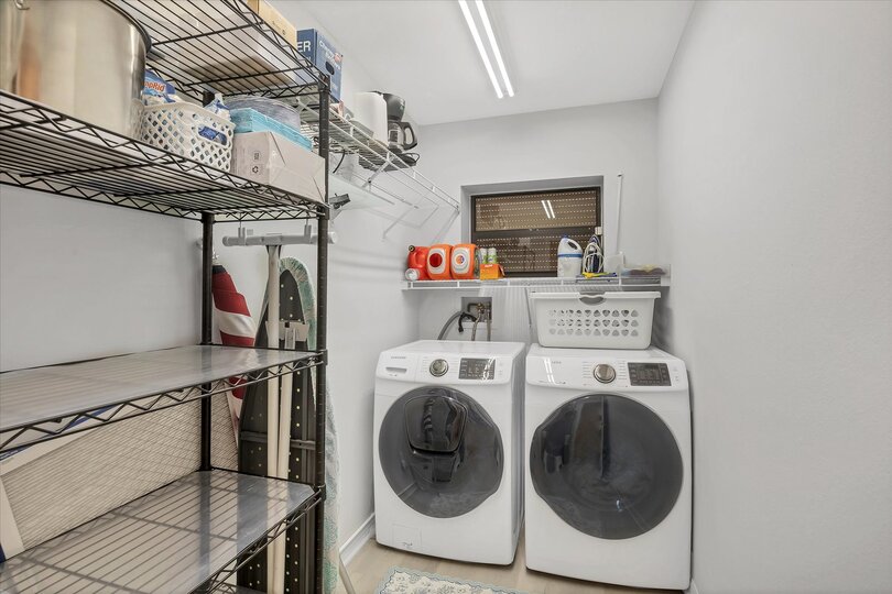 Laundry room with full-size washer & dryer